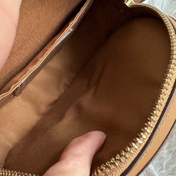 Coach Brown Leather Circle Crossbody Bag - Picture 9 of 10